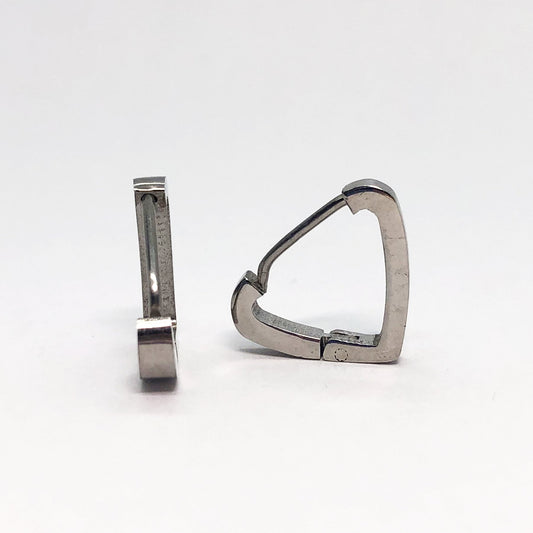 Triangle Stainless Steel Huggie Hoop Earrings