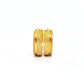 Polished Line Huggie Hoop Stainless Steel Earrings - For Men or Women