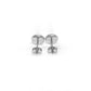 White Tribal Print Stainless Steel Studs