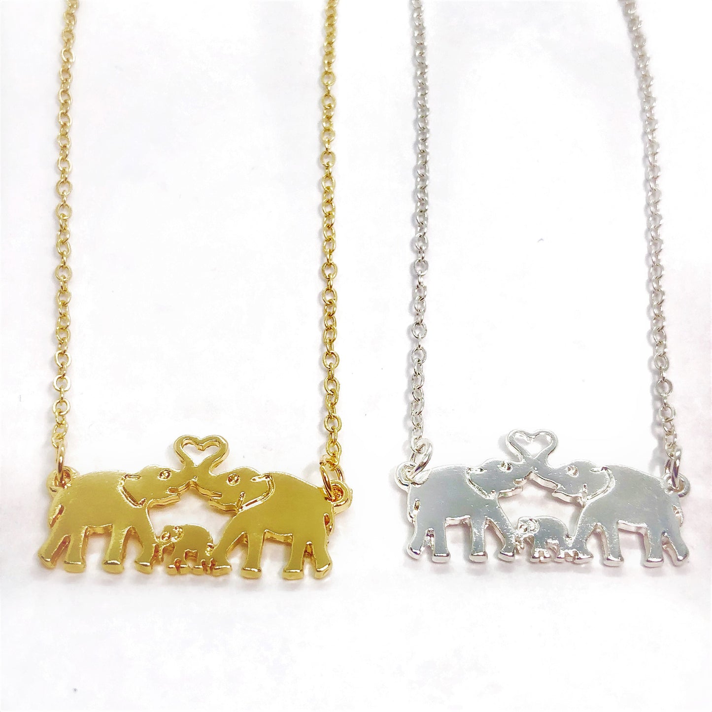 Family Love Elephant Gold plated Pendant for Women