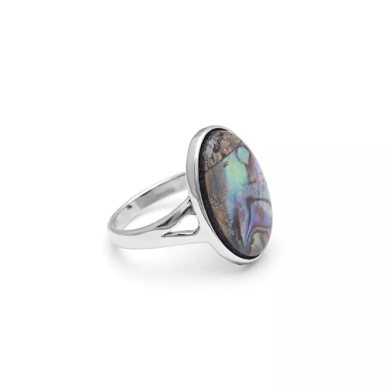 Abalone Shell Oval Shape Ring