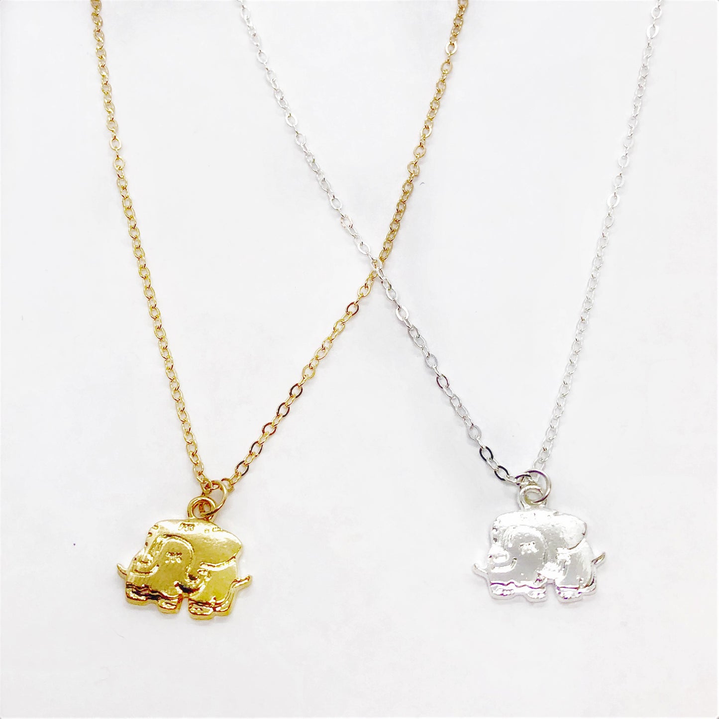 Cuddly Elephant Mother & Child Necklace