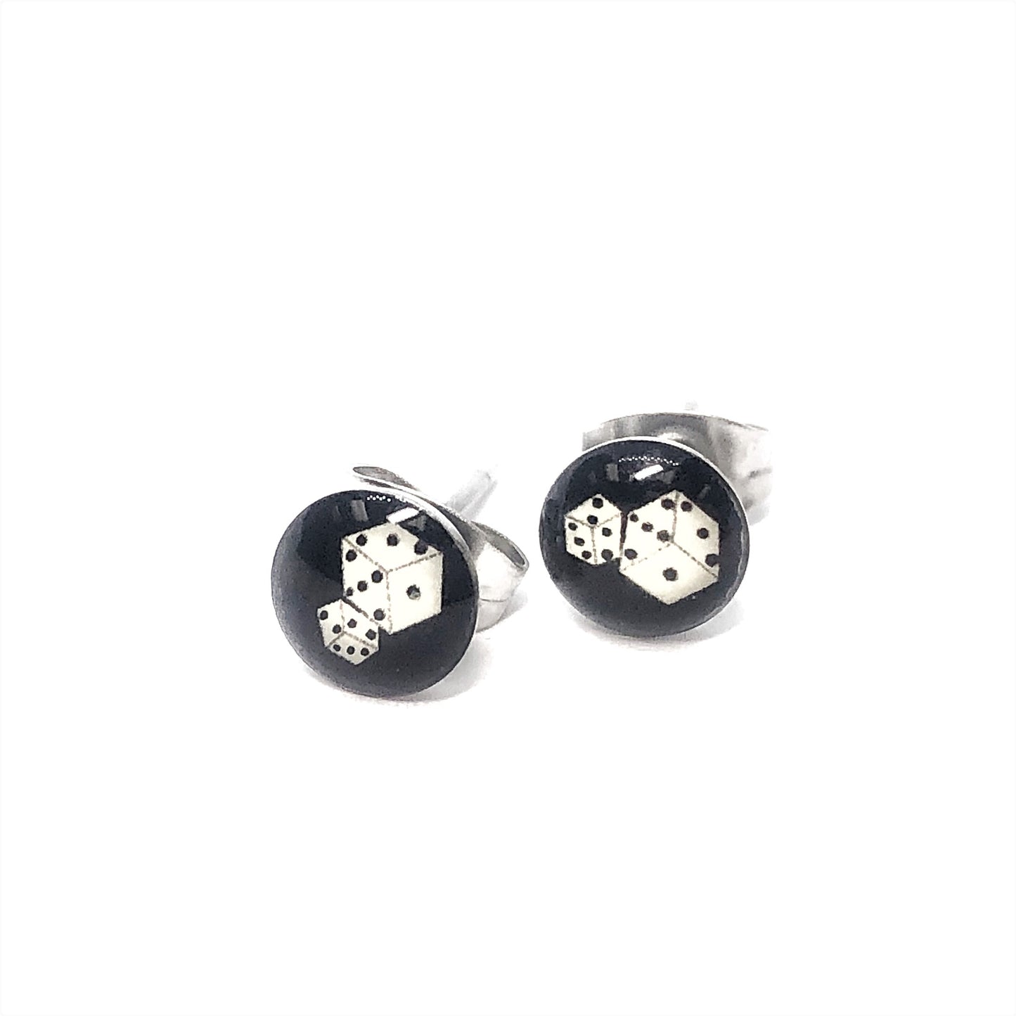 Dice Logo Stainless Steel Studs