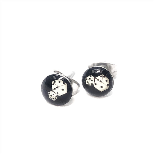 Dice Logo Stainless Steel Studs