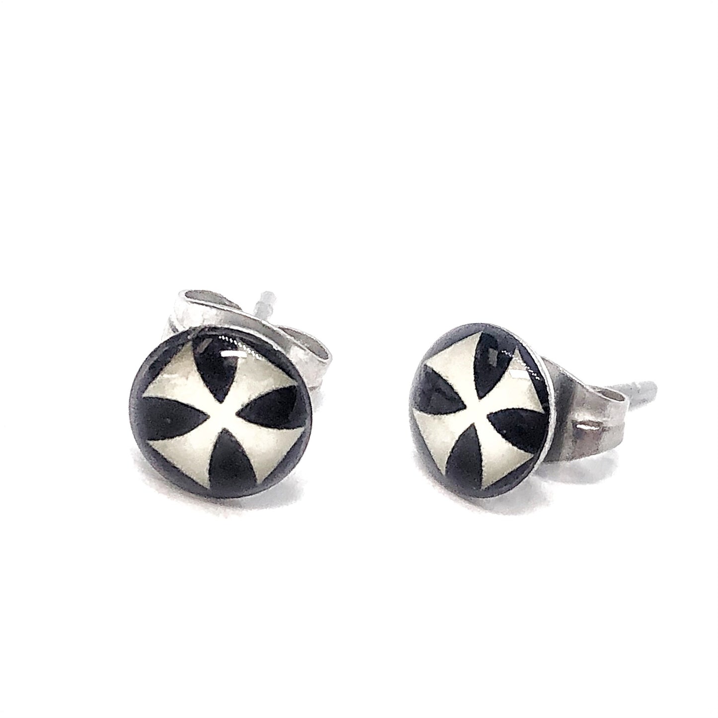 Crusader Cross Stainless Steel Studs