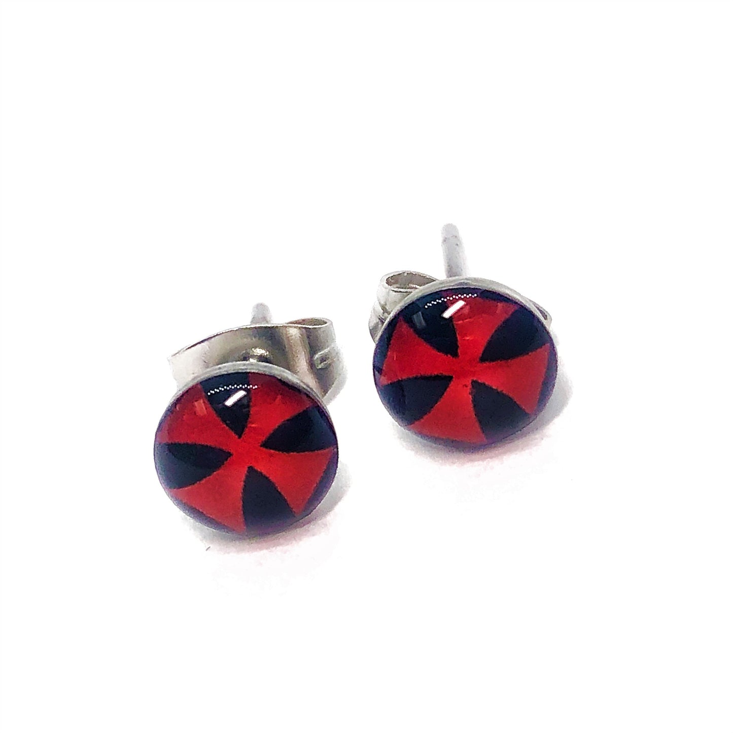 Crusader Cross Stainless Steel Studs