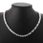 Knotted Links Silver Toggle Necklace For Woman