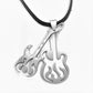 Cut Out Guitar Two piece  Stainless Steel  Pendant