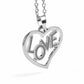Silver Glow In The Dark Love Heart Necklace Pendant
