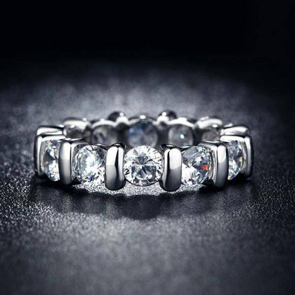 Eternal Bliss 11 Stone Bar Set CZ Eternity Band for Women
