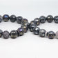 Faceted Natural Labradorite Stretch Bead Bracelet for Women