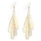 Four Layer Dangling Teardrop Earrings in Gold or Silver
