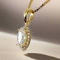 Loralei .5CT Marquise Cut Halo OB Simulated Diamond Solitaire Pendant for Women Bridal Engagement Wedding Anniversary Gift