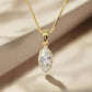 Loralei .5CT Marquise Cut Halo OB Simulated Diamond Solitaire Pendant for Women Bridal Engagement Wedding Anniversary Gift