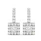 Lyra .40CT Princess Halo IOBI Simulated Diamond Earrings