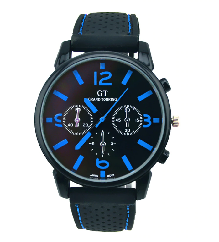Men's GT Racing Style Wrist Watch in Four Colors