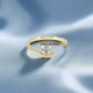 Mia D'ora .50CT Tension Set Bypass Ring for Women – Elegant OB Simulated Diamond Engagement Ring Bridal Engagement Wedding Anniversary Gift