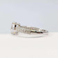 Ophelia 2CT Oval Cut OB Simulated Diamond Sterling Silver Platinum Plated Ring for Woman Bridal Engagement Wedding