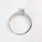 Ophelia 2CT Oval Cut OB Simulated Diamond Sterling Silver Platinum Plated Ring for Woman Bridal Engagement Wedding
