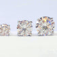 Opulence 14K White Gold Round OB Simulated Diamond Solitaire Stud Earrings for Women Bridal Enegagement Wedding Gift