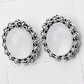 Oval Vintage Opal Button Stud Earrings