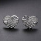 Bold Pavé Hearts Cz Earrings for Women by Feshionn IOBI