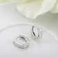 Princess Cut IOBI Crystals Oval Hoop Earrings