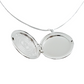 Round Embossed Sterling Silver Locket Necklace for Woman