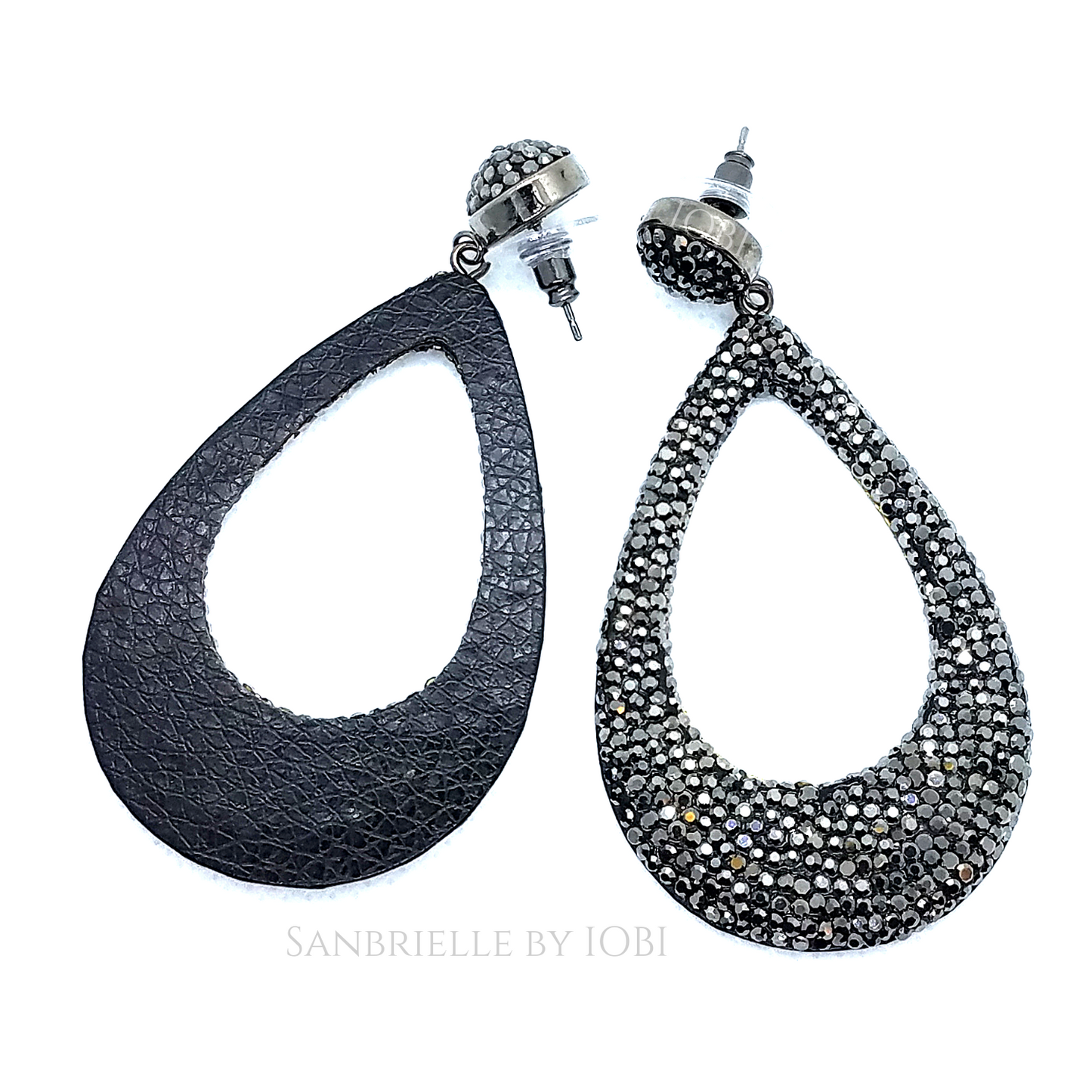 Boutique Oversize Black Turkish Crystal Drop Earrings for Women