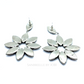Black Turkish Crystal Flower Earrings