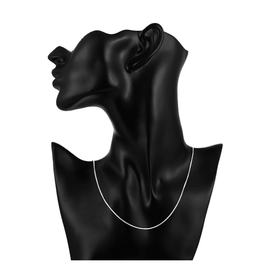 Smooth Snake Silver 1mm Chain Necklace 18-28 inches Lobster Claw Clasp for Women Everyday Wear