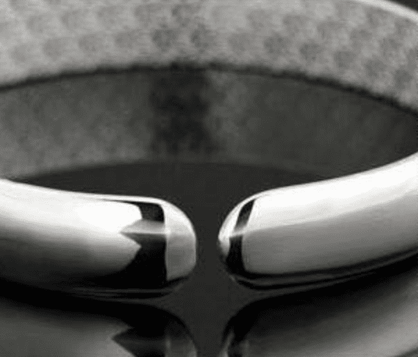 Scroll Carved Silver Cuff Bangle Bracelet for Women