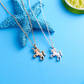 A Little Fantasy Unicorn Gold & Enamel Necklace