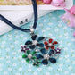 Spring Bouquet Enamel Flower Necklace and Earrings - In Three Colors
