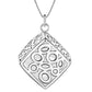 Be Square Silver Necklace & Earrings Set