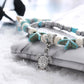 Sea Turtle & Starfish Turquoise Bead Anklet Ankle Bracelet for Woman Everyday or Beach Wear Summer Foot Accessory