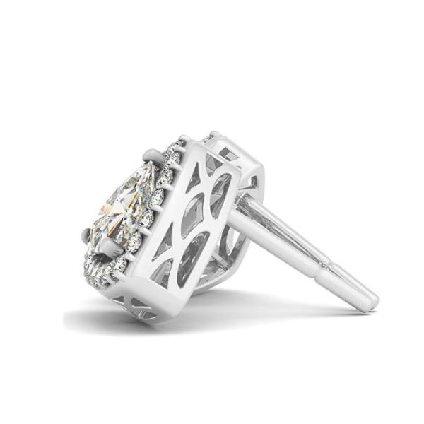 Tiana 0.42CT Trillion Cut OB Simulated Diamond Halo Earrings – Luxury Jewelry for Women