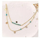 Turquoise Bead Double Layer Necklace for Woman Everyday Modern Wear