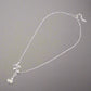 14K White Gold Plated Cute Bird Leaf Vine Thread Necklace for Woman Everyday Wear or Gift