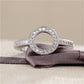 Unbroken Pavé CZ Circle Symbol Ring