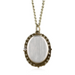 Virgin Mary Embraces A Child Vintage Style Antique Bronze Oval Pocket Watch Necklace for Women