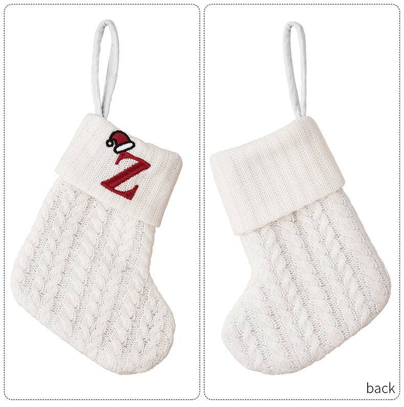 Letters Embroidery Christmas Hanging Socks Ornametns