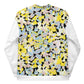 Women's Bomber Jacket With Pockets Zipper Premium Quality Yellow Blue Pink Bloom Design by IOBI Original Apparel