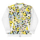 Women's Bomber Jacket With Pockets Zipper Premium Quality Yellow Blue Pink Bloom Design by IOBI Original Apparel