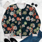 Women Bomber Jacket With Pockets Zipper Daisy Flowers Full Jacket Design by IOBI Original Apparel