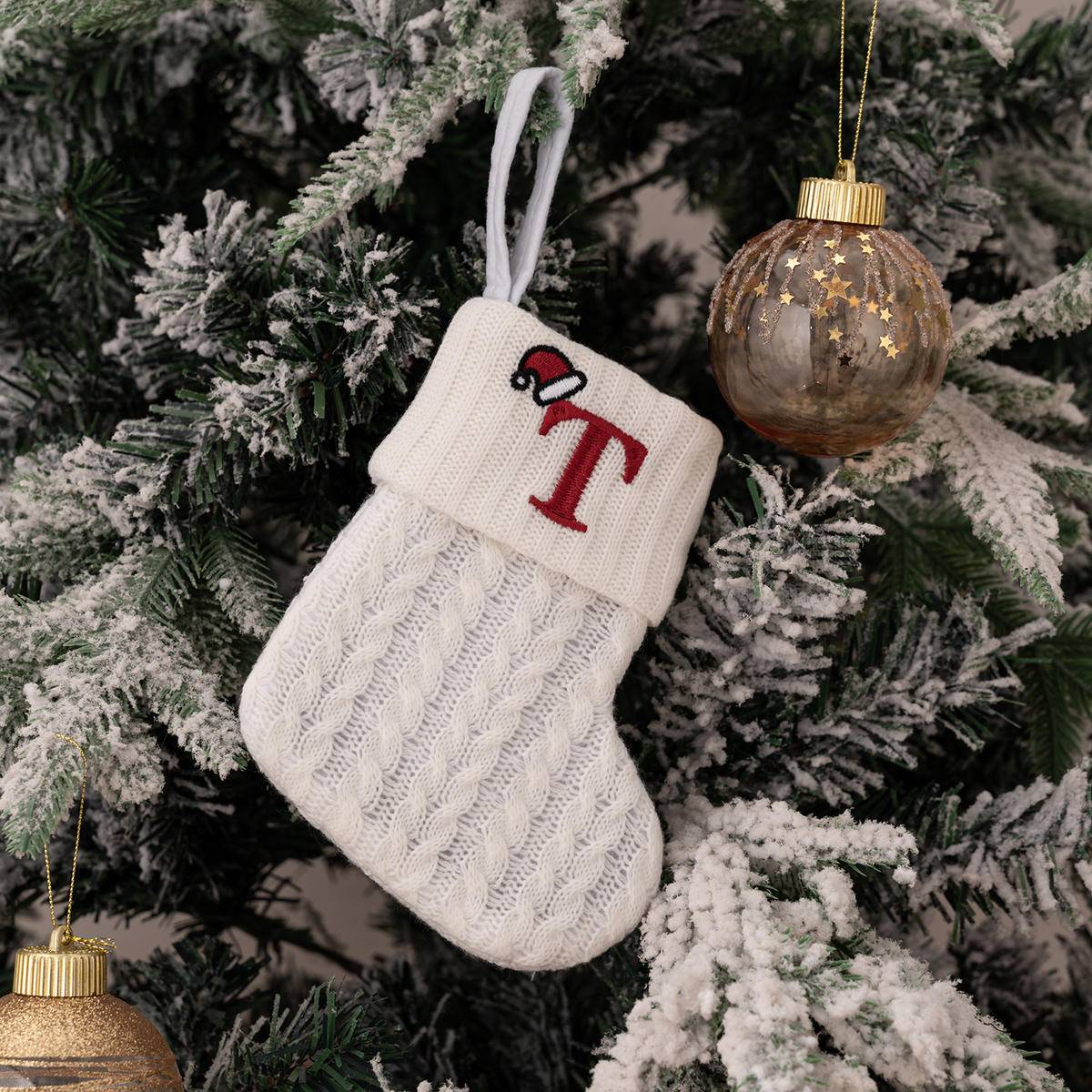 Letters Embroidery Christmas Hanging Socks Ornametns