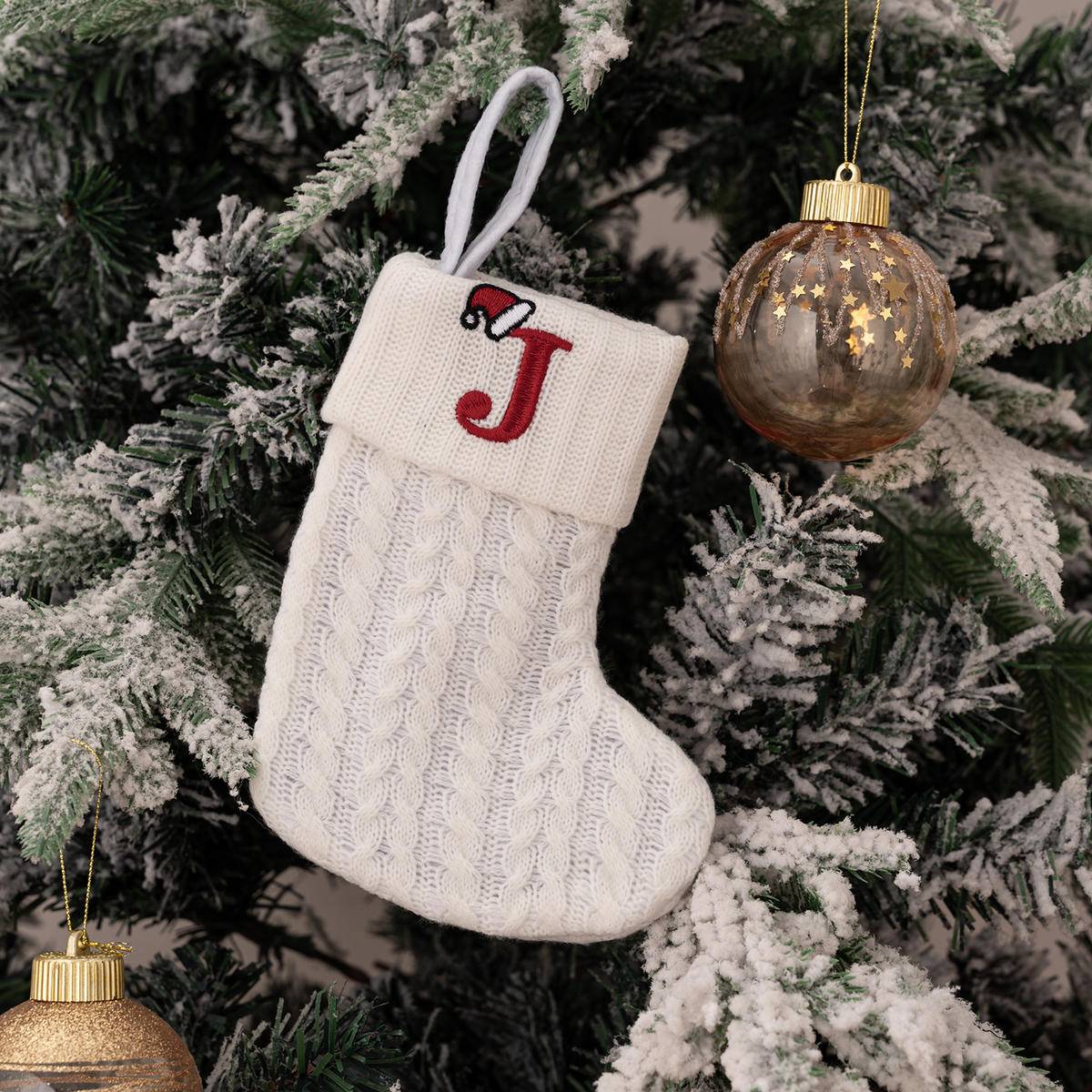 Letters Embroidery Christmas Hanging Socks Ornametns