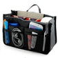 Feshionn IOBI accessories Black and Gray "Bag In Bag" All Purpose Multi-Section Expandable Tote - 5 Colors to Choose!