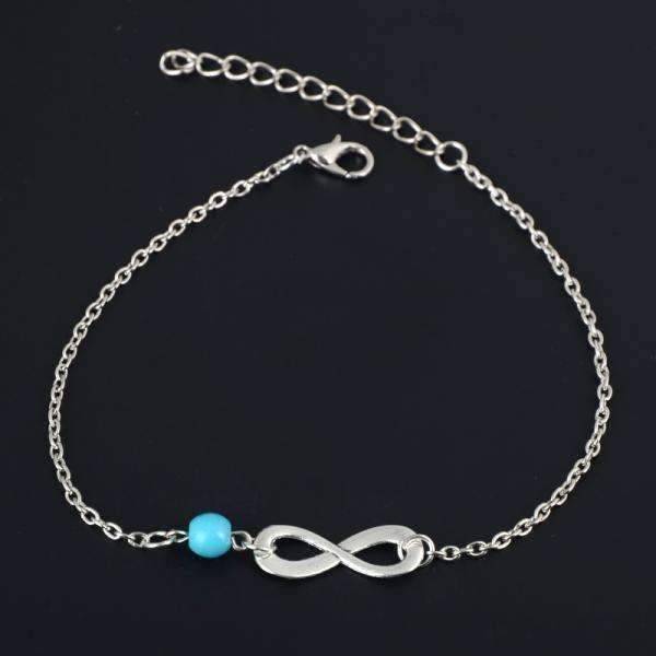 Feshionn IOBI Anklets Infinity Bead Ankle Bracelet