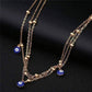 Feshionn IOBI Anklets ON SALE - Evil Eye Layered Ankle Bracelet In Silver or Gold